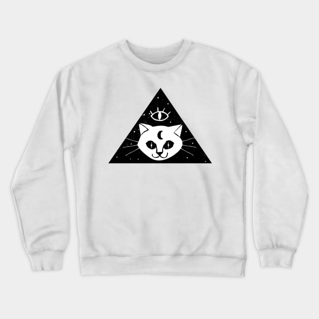 illuminati cat Crewneck Sweatshirt by spaghettis